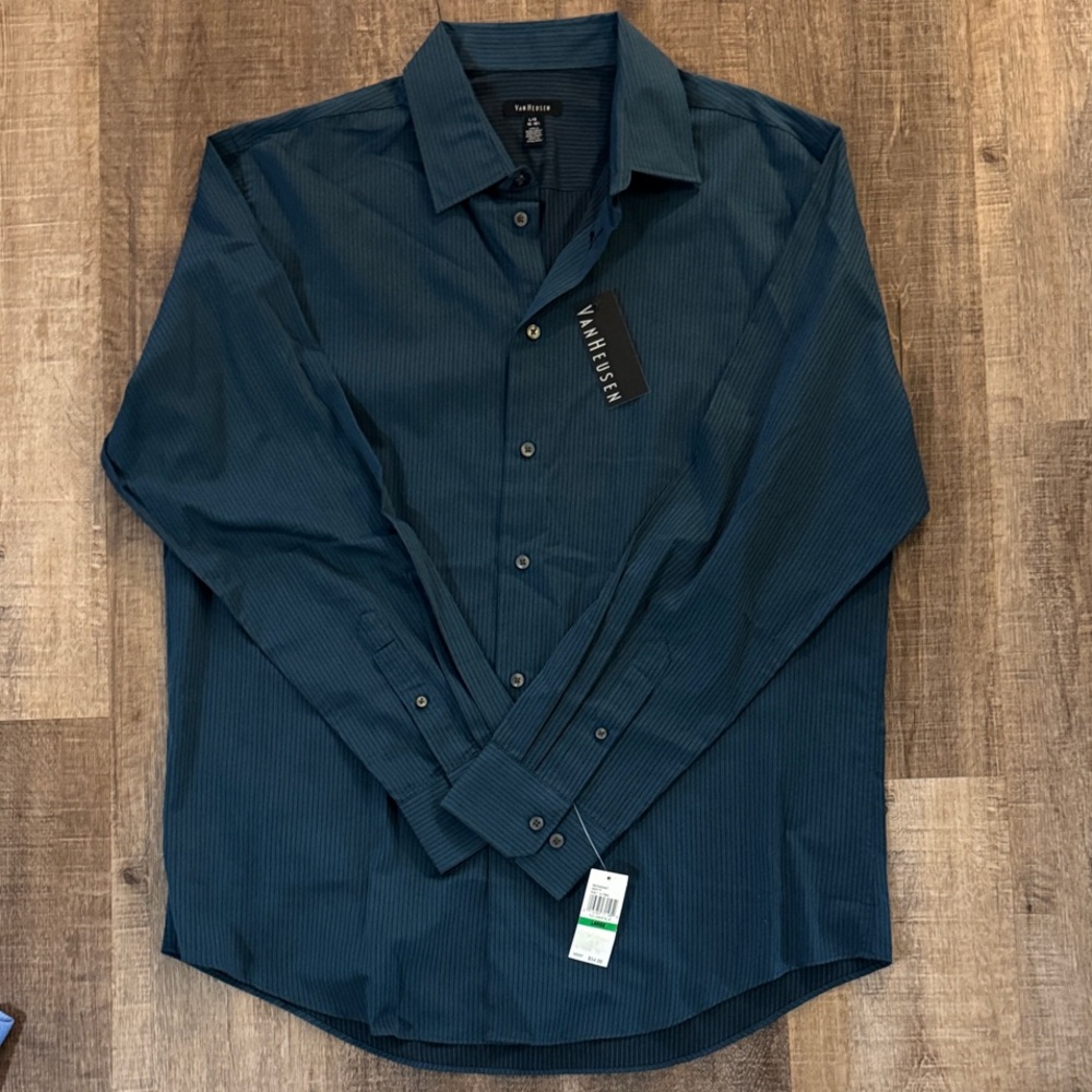 Van Heusen Men's Dark Teal Shirt